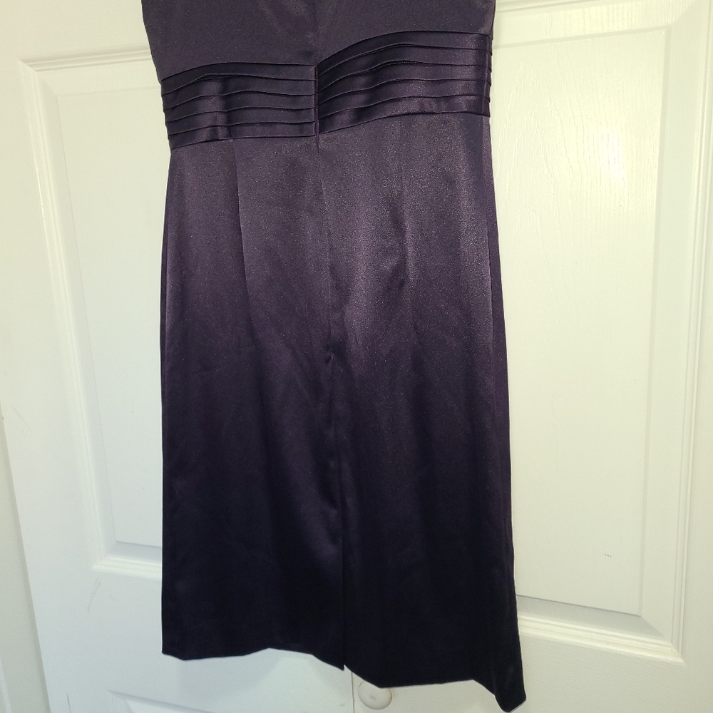 Antonio Melani Stunning Beaded Semi Formal Dress SIZE 2 deep purple TUXEDO WAIST - Picture 9 of 16